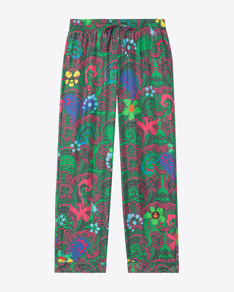 SILK-TWILL TROUSERS - MOTLY PAISLEY - AZ Factory