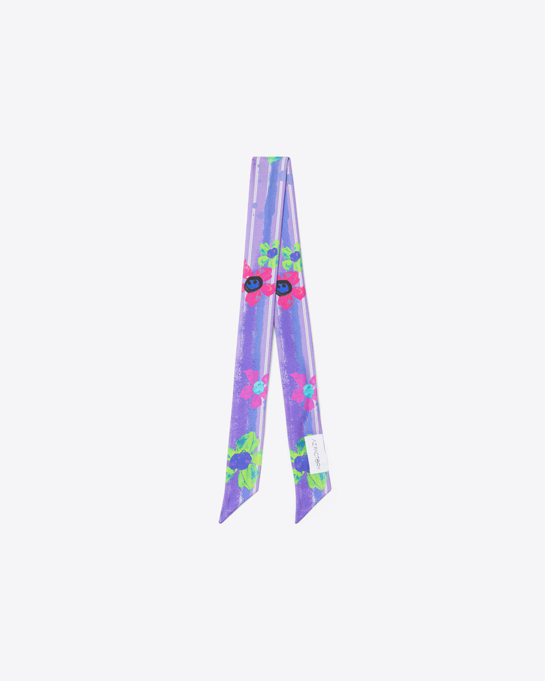 SILK-TWILL SCARF W5cm x L100cm - SPLASH PURPLE