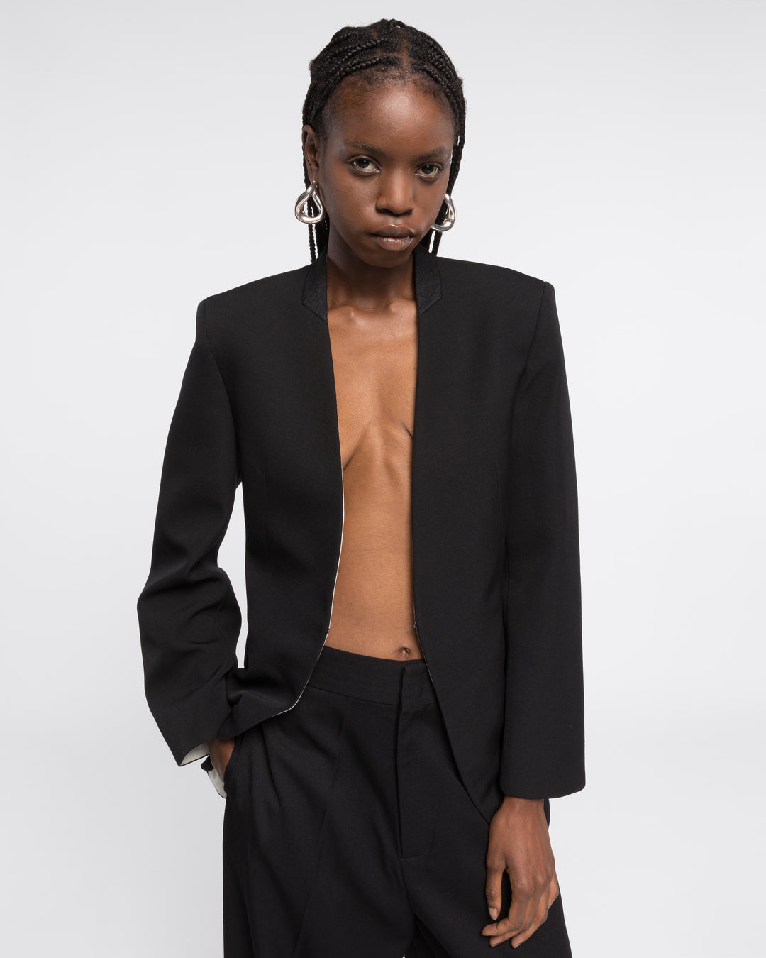 Zara shop collarless blazer