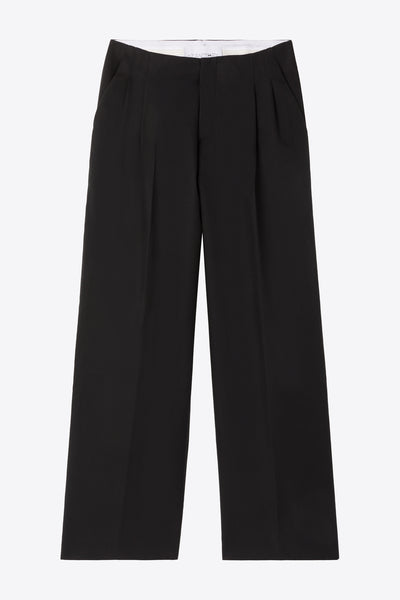 COTTON WIDE-LEG PANTS - BLACK – AZ Factory - High-End Designer Fashion