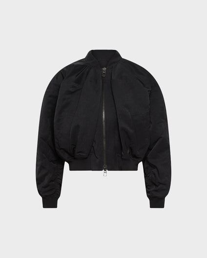 PUFF BOMBER JACKET - BLACK