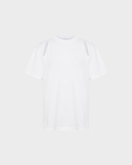 CUT-OUT T-SHIRT - WHITE