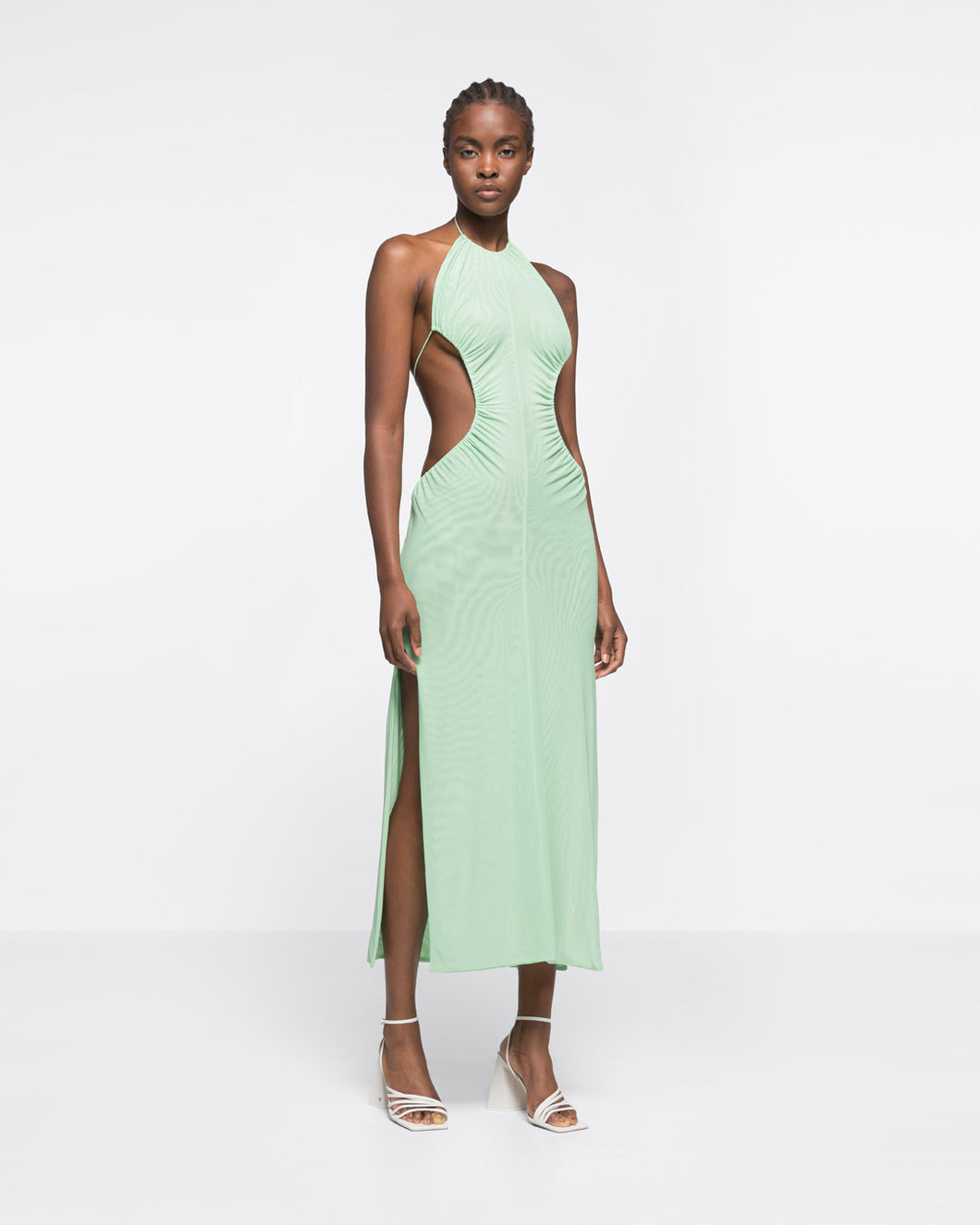 Mint green halter clearance dress