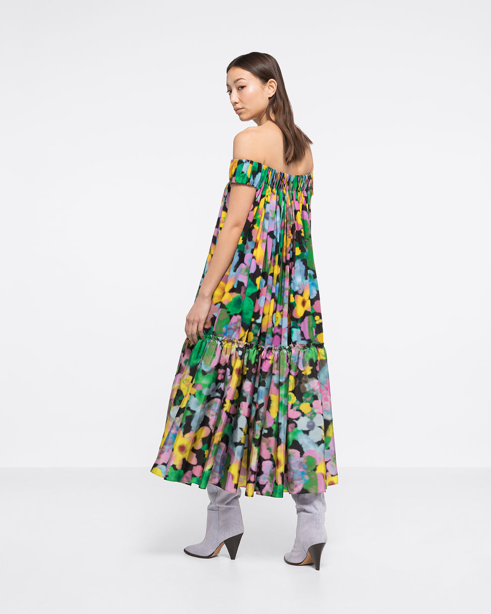 GAIA DRESS - FLOWERS PRINT - AZ Factory