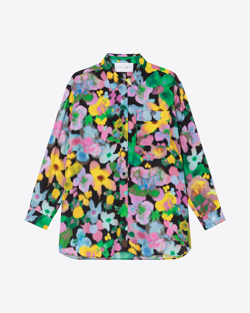 LOUNGE SHIRT - FLOWERS PRINT - AZ Factory