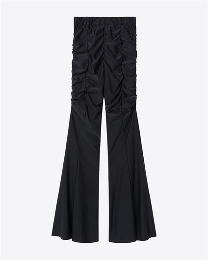 RUCHED BELL BOTTOMS - BLACK